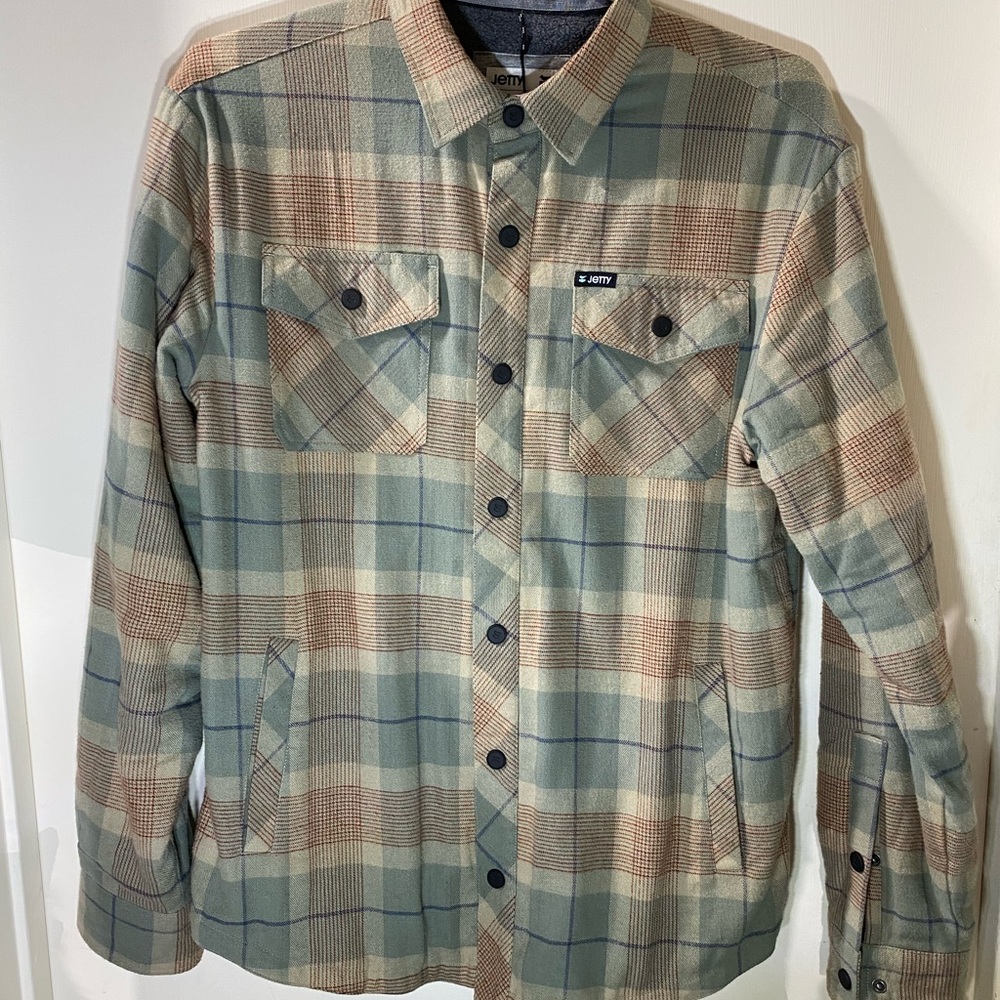 Jetty polar fleece lined flannel size Med
